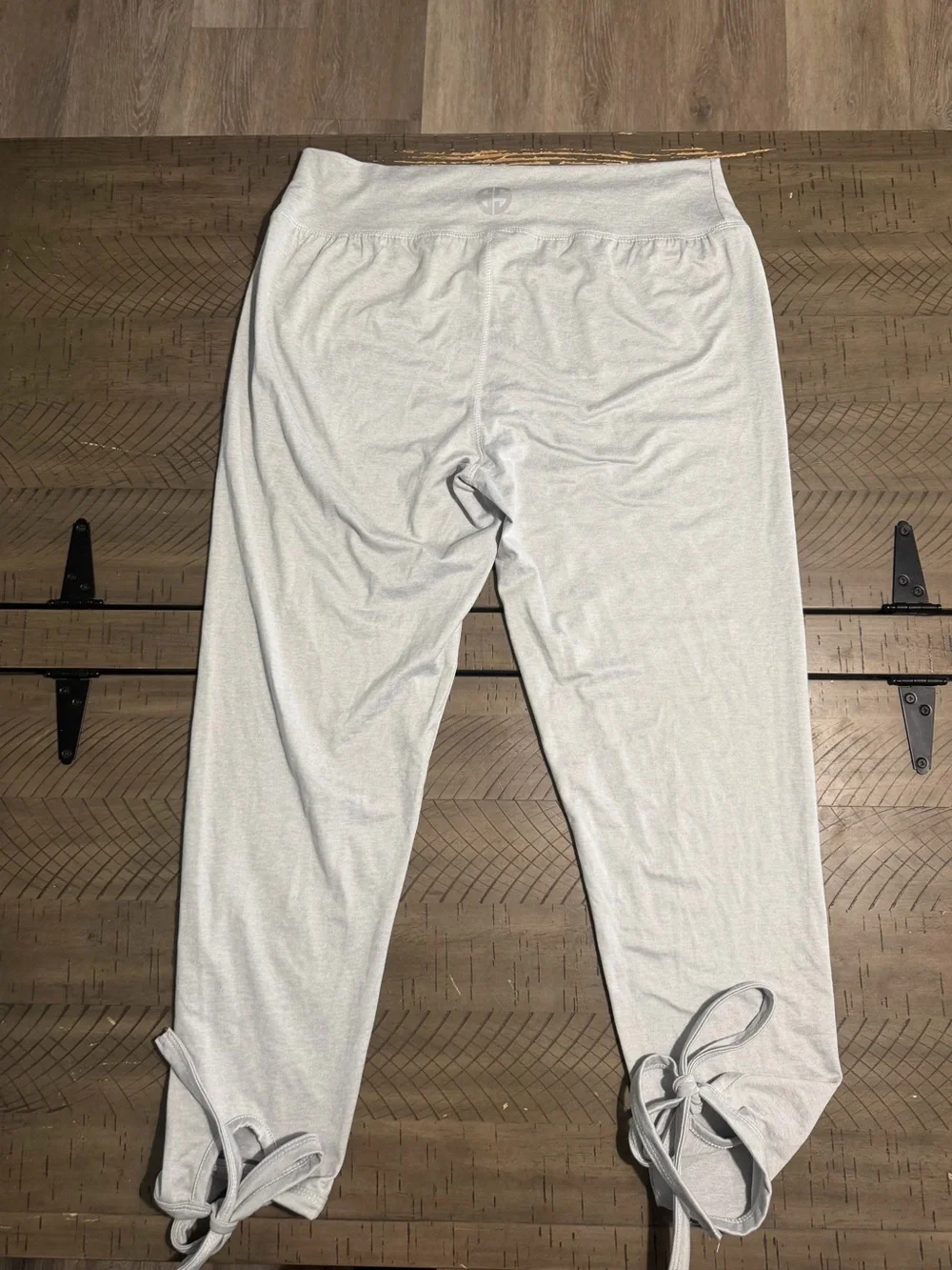 Simply Southern Light Gray Tie-Hem Leggings/Sweatpants